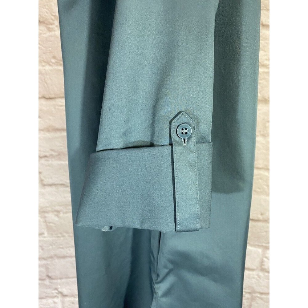 NEW CHICOS Wrinkle Resistant Tunic Top Locklyn Shirt 0 (S) Blue Roll Tab 9537 - Picture 5 of 9